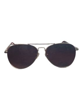 Round Metal Frame Sunglasses in Gold with Dark Lenses